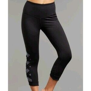 Tema Athletics Compression Weave Leggings Black Size L New $90